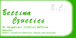 bettina czvetics business card
